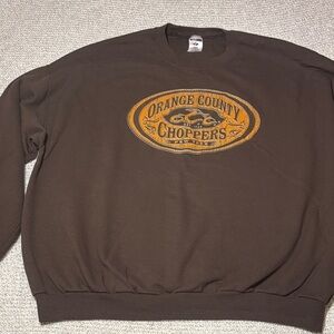 Vintage Orange County Choppers Brown Crewneck Sweatshirt